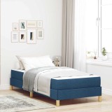 Cumpara ieftin Pat cu arcuri cu saltea albastru 80 x 200 cm tesatura