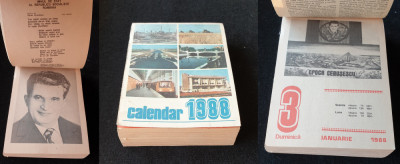 Carte de colectie Calendar 1988 PROPAGANDA comunista gen Omagiu -Epoca Ceausescu foto