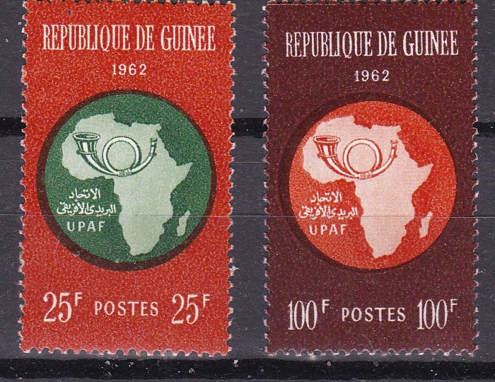 Guineea 1962 UPAF (Uniunea postala africana ) MI 105-106 MNH