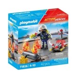 Figurina Playmobil - Pompier cu pompa de apa