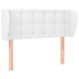 Cumpara ieftin Tablie de pat cu aripioare alb 93x23x78/88 cm piele ecologica