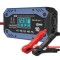 Qoltec Incarcator inteligent pentru acumulator STD AGM GEL LiFePO4 cu functie de reparatie |12-24V |10A | LCD | 9 moduri
