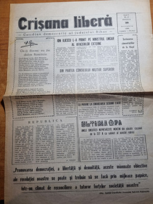 ziarul crisana libera 30 decembrie 1989-revolutia romana foto