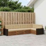 vidaXL Set de canapele de exterior 5 pcs Natural și Bej 3383366