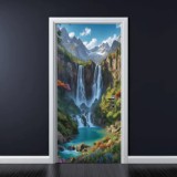 Folie imprimata color pentru decor Usa, dimensiune 200 x 90cm, model: AVX-DR27, AVEX