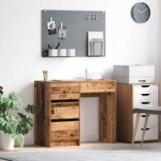 vidaXL Birou cu sertar Lemn vechi 90 x 37.5 x 75 cm Lemn compozit