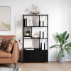 VidaXL Raft pentru cărți Stejar negru 80 x 30 x 155.5 cm Lemn compozit