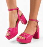Cumpara ieftin Sandale cu toc Merab Fuchsia