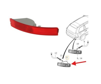 Lampa ceata spate VOLVO XC90 (C_/P28), 10.2002-, partea dreapta, original, foto