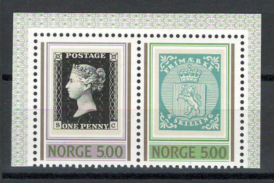 Norvegia 1990 MNH - 150 de ani de la primul timbru, Black Penny, nestampilat foto