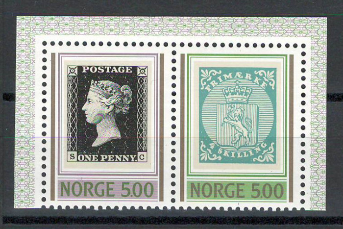 Norvegia 1990 MNH - 150 de ani de la primul timbru, Black Penny, nestampilat