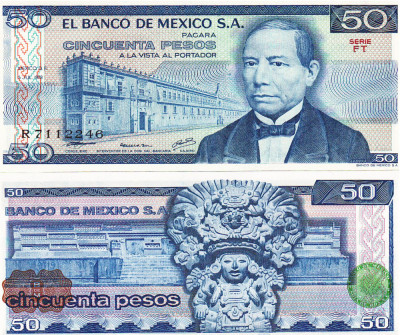 Mexic 50 Pesos 1981 P-73 UNC foto