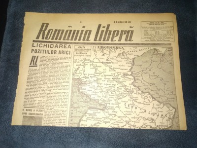ZIARUL ROMANIA LIBERA 2 APRILIE 1945 foto