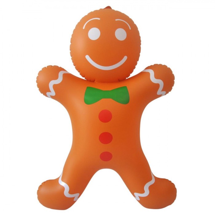 Ornament Crăciun Gonflabil, Biscuit, Lungime 57 cm, Lățime 43 cm, &Icirc;nălțime 21 cm