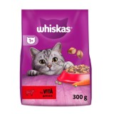 Hrana uscata pentru pisici, Whiskas, adult, carne de vita, 300 g