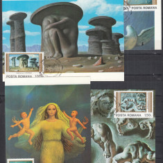 ROMANIA 1982 LP 1059 REPRODUCERI DE ARTA SABIN BALASA SERIE/CARTE POSTALA/MAXIME