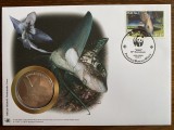 Malta - pesti - FDC cu medalie, fauna wwf