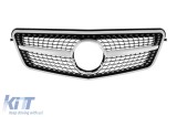 Grila diamant cromata/gri potrivita pentru Mercedes E class W212, S212 2009-2013 Performance AutoTuning