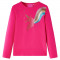 Tricou pentru copii cu maneci lungi, roz aprins, 92 GartenMobel Dekor