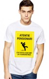 Cumpara ieftin Tricou barbati alb - Atentie Pensionar - L