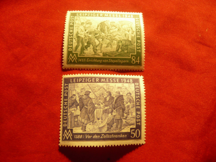 Serie Germania 1948 - Targul de la Leipzig , 2 valori : 50 si 84 pf
