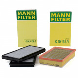 Pachet Revizie Filtru Aer + Polen Mann Filter Bmw Seria 7 E65, E66, E67 2001-2009 730i 231/258 PS C30153/1+CUK3124-2, Mann-Filter