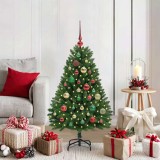 vidaXL Brad de Crăciun artificial Verde 120 cm PVC și Metal 3395675