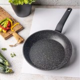 Tigaie din aluminiu turnat, marmoarta, neagra, 24cm, Klausberg