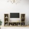 vidaXL Dulapuri TV, 3 buc stejar sonoma, 107x35x37 cm, lemn prelucrat 3079964