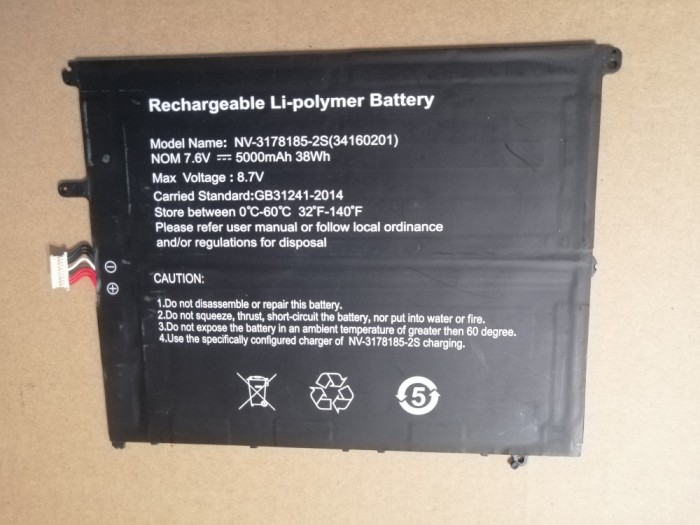 baterie Hypa HY001 nv-3178185-2s 34160201 7.6v 5000mah