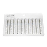 Set de 5 unități: Capăt de freză de diamant pentru cuticule, cilindru, br&acirc;u albastru, 842R/023B