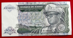 Zair 100.000 Zaires 1992 UNC necirculata ** foto