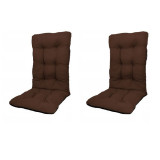 Set Perne pentru scaun de casa si gradina cu spatar, 48x48x75cm, culoare maro, 2 buc/set, Palmonix
