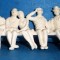 C14 Figurine vintage Scalextric Seated spectators 1:32 cinci personaje sudate