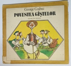 POVESTEA GASTELOR de GEORGE COSBUC , ILUSTRATII DE VASILE OLAC , 1989 , * DEFECT COPERTA FATA