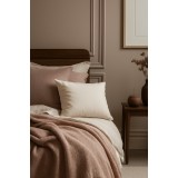 Perna puf si pene gasca Somnease Coneltex, dimensiuni 60 x 60 cm, patrata, culoare alba, pene 80%, 10% puf, 10% fibra siliconata tip bilute