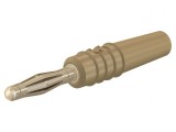 Mufă Banană 2mm 10A Maro Aurit Neizolat