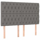 Cumpara ieftin Tablie de pat gri inchis 144x7x118/128 cm, material textil