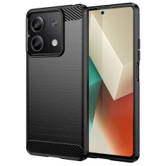 Husa carbon compatibila xiaomi redmi note 13, tech antisoc, negru foto