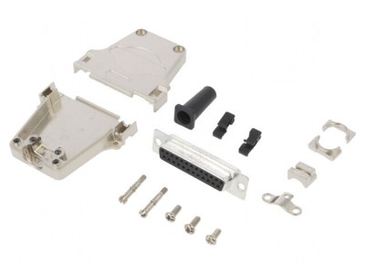 Conector D-Sub 25 Pin Mamă pentru Cablu Gold Flash foto