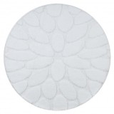 Covor baie SUPREME cerc STONES, pietre, anti-alunecare, moale - alb, koło 50 cm