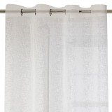 Perdea Decorativă Lurex, Alb și Argintiu, 140x260cm, Inele 4cm, Oem