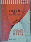 Teste Matematica Rezolvate Grila, Fanica Turtoiu, 1993, 150 pagini
