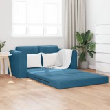 vidaXL Canapea Pat 2 &icirc;n 1 Albastră 148x71x83 cm Catifea