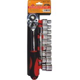 Cumpara ieftin Set 12 piese CR-V, 1/2&quot;, 10 chei tubulare 8-24 mm, cheie cu clichet reversibila 1/2&quot;, bara de extensie