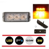 3 Led 12v 24v Lumina de avertizare de urgenta intermitenta stroboscopica