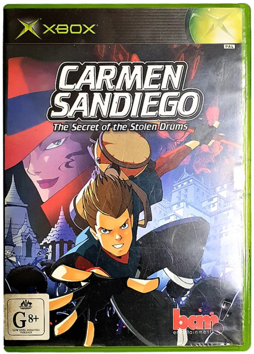 Joc CARMEN SANDIERO The Secret of the stolen Drums Xbox-Xbox 360 colectie retro