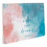 Servietă Plastic Marmorat, 8 Compartimente, Multicolor, Dimensiuni 33x3x24.5cm, Oem