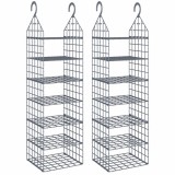 Organizator pentru dulap suspendat, cu 7 rafturi, 2 buc.