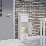 vidaXL Cutie pentru colet Alb 44.5 x 29 x 110.5 cm Oțel 874927
